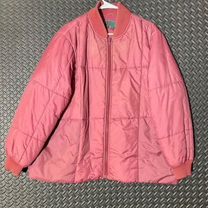 Vintage Bibi Bros. Maroon Red Bomber Casual Comfort Zip Up Jacket Men's Sz‎ 24.5